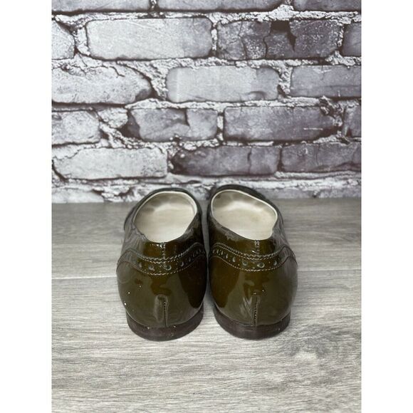 Calzoleria Toscana Brown Patent Leather Wingtip Ballet Flats Women Sz 41EU/10.5M - Picture 5 of 16